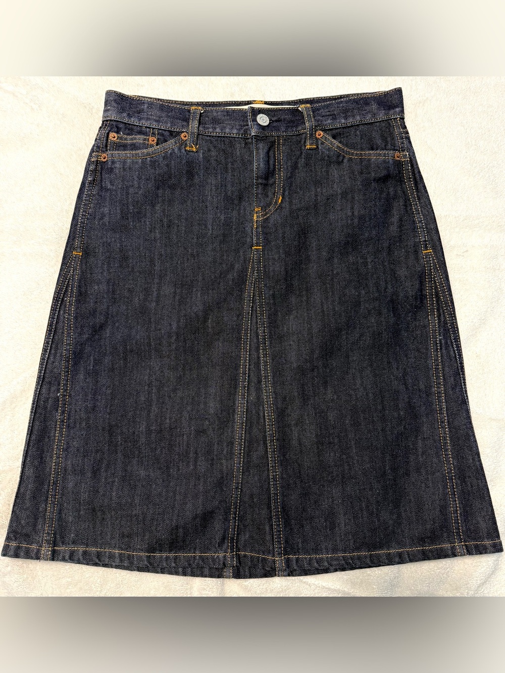 Gap Size M Dark Blue Denim Jeans Skirt - Classic A-Line